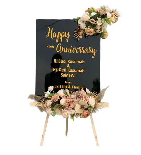 Papan Bunga Akrilik Gedung Wedding Jakarta Pusat