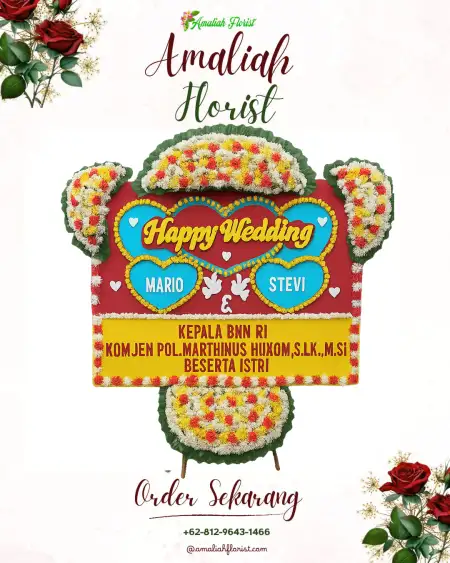 Papan Bunga Pernikahan Gedung Wedding Jakarta Pusat